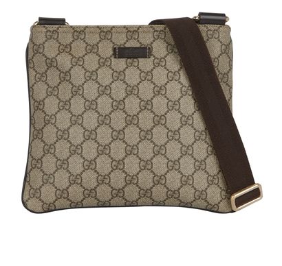 GG Messenger Bag, &pound;320, Handbags, Beige/Brown, Coated Canvas/Leather, Front view